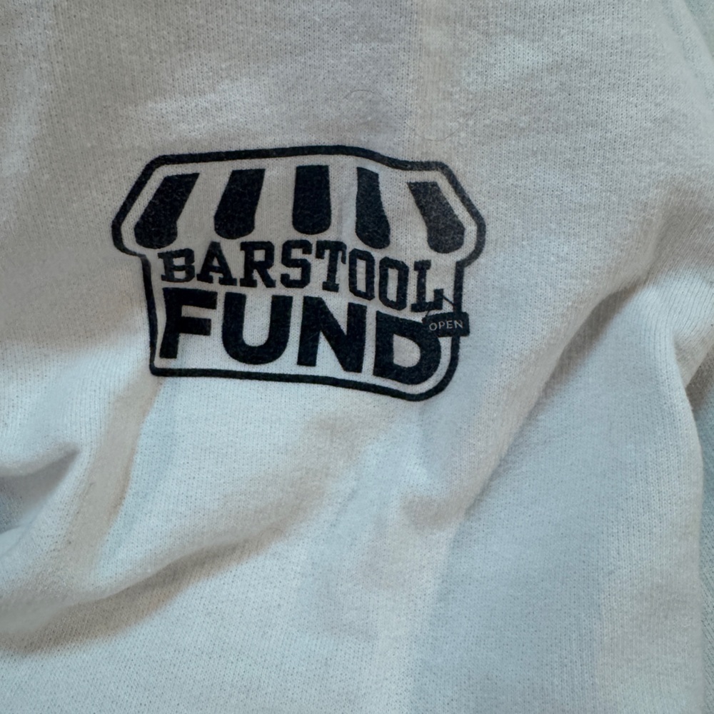 Hanes Essential White sweatshirt for St Norbert college in Green Bay. The Abbey - Picture 3 of 5